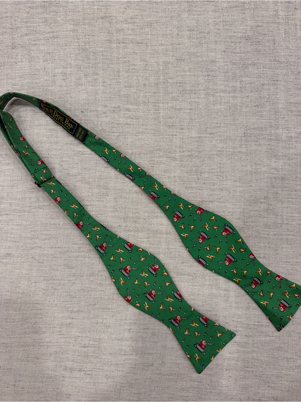Bird Dog Bay Christmas / Santa Green Self-Tie Bow Tie